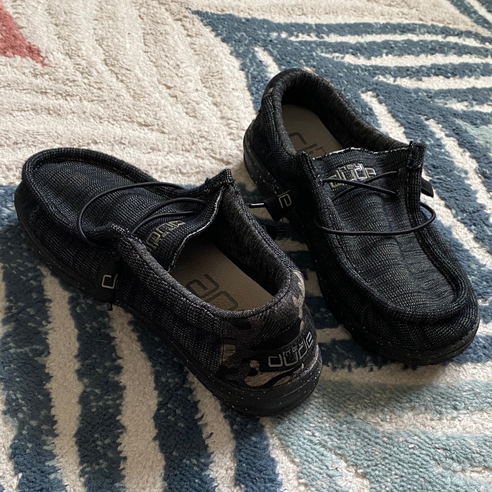 Hey Dude Dark Textured Loafers